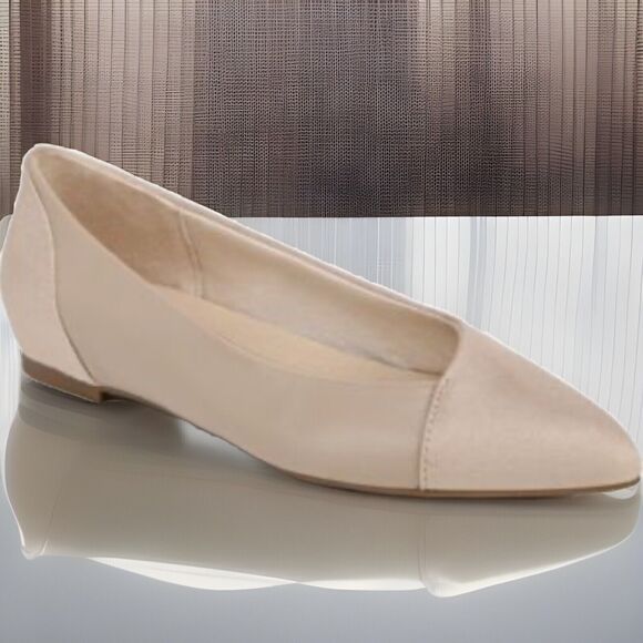 LifeStride Womens Promise Ballet Flat Shoes Size 9.5W 9.5 Wide Taupe NEW - Picture 1 of 5